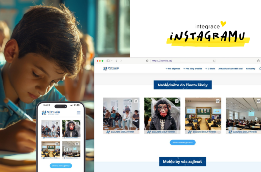 Integrace instagramu do webu školy