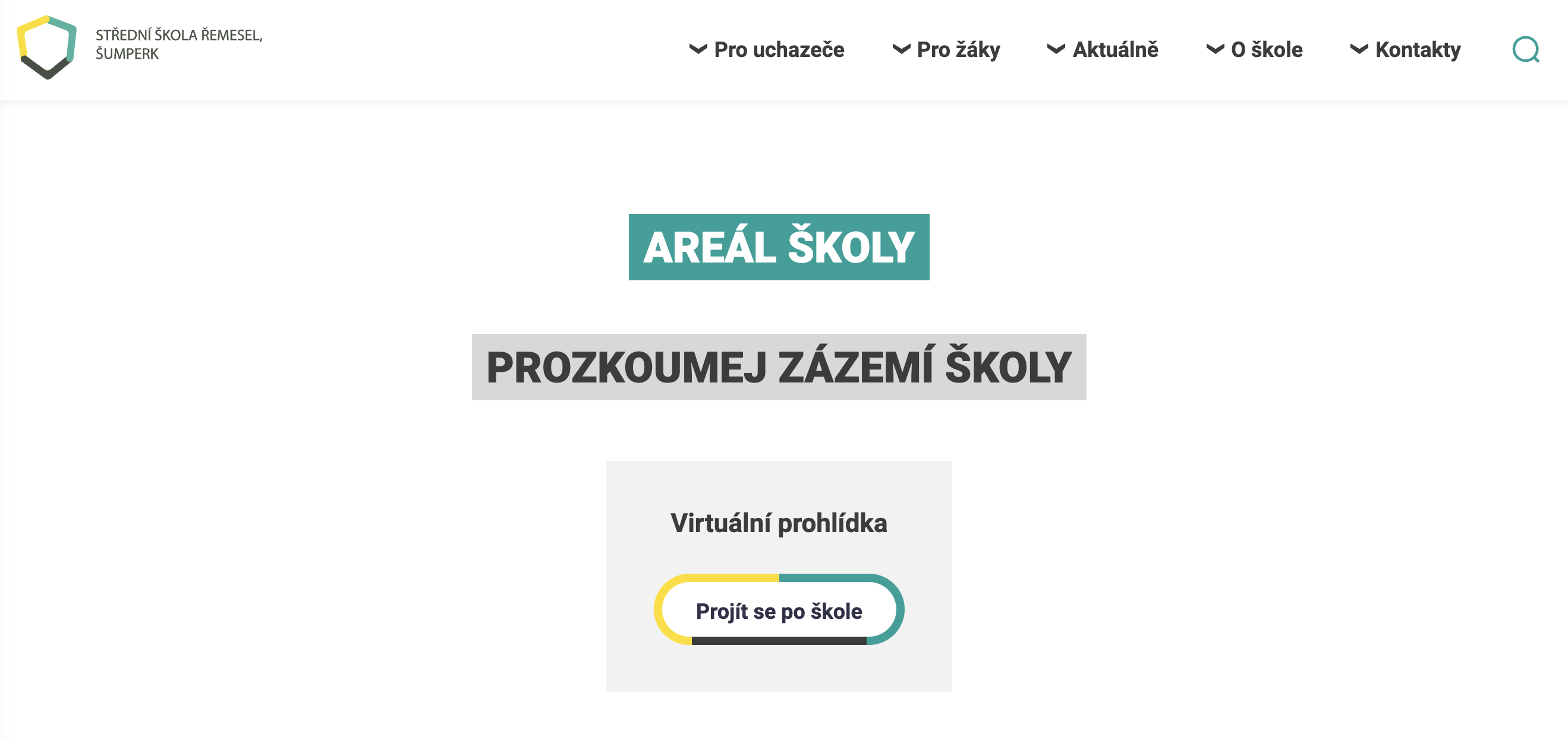 grafický prvek virtuální prohlídka školy